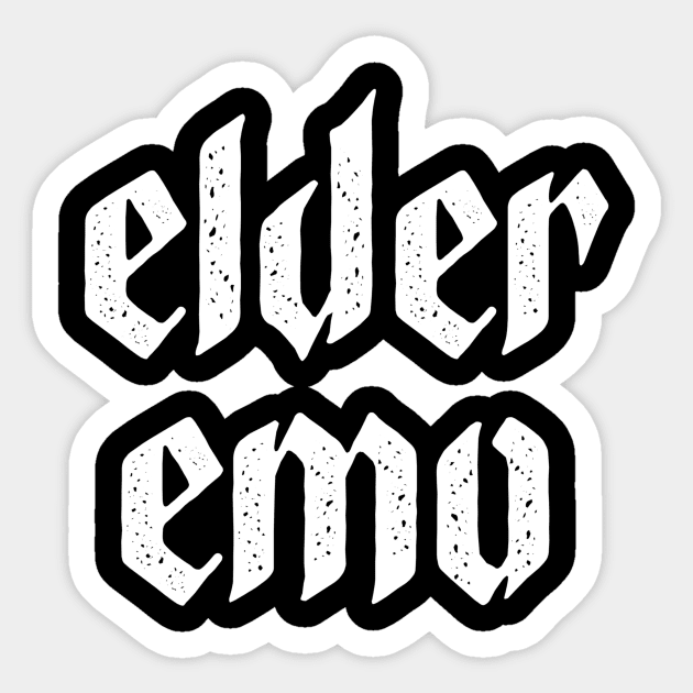 Elder Emo Sticker by HalfCat